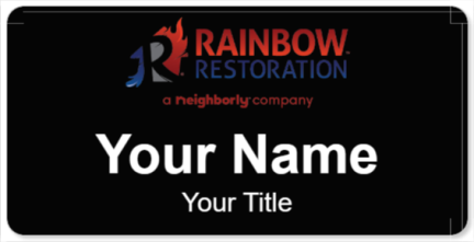Custom name badges for Rainbow International Restoration
