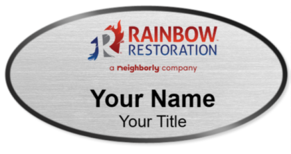 Custom name badges for Rainbow International Restoration