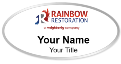 Custom name badges for Rainbow International Restoration