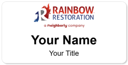 Custom name badges for Rainbow International Restoration