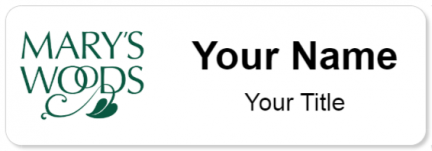 Custom name badges for Marys Woods at Marylhurst