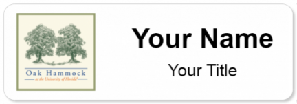 Custom name badges for Oak Hammock at the University of Florida