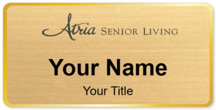 Custom name badges for Atria Senior Living