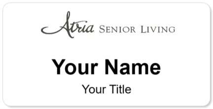 Custom name badges for Atria Senior Living