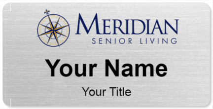 Custom name badges for Meridian Senior Living