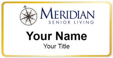 Custom name badges for Meridian Senior Living