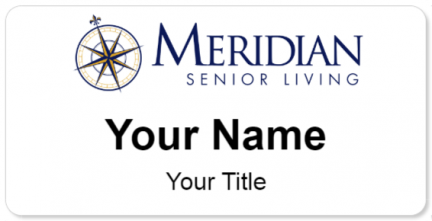 Custom name badges for Meridian Senior Living