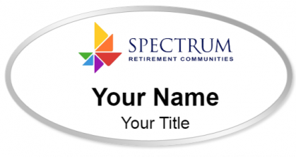 Custom name badges for Spectrum Retirement