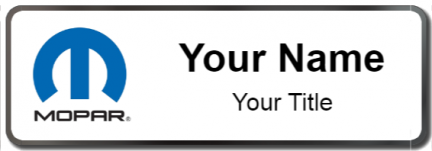 Custom name badges for Mopar