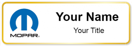 Custom name badges for Mopar