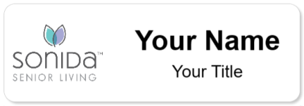 Custom name badges for Sonida Senior Living