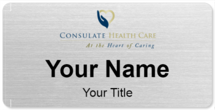 Custom name badges for Consulate Health Care