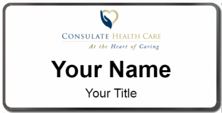 Custom name badges for Consulate Health Care