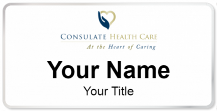 Custom name badges for Consulate Health Care