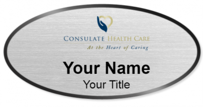 Custom name badges for Consulate Health Care
