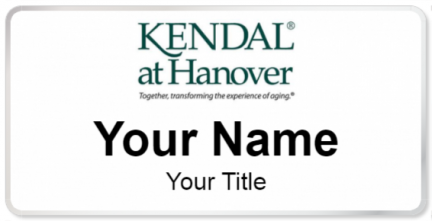 Custom name badges for Kendal at Hanover