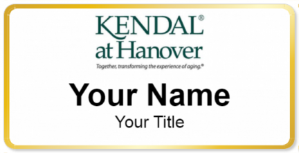 Custom name badges for Kendal at Hanover