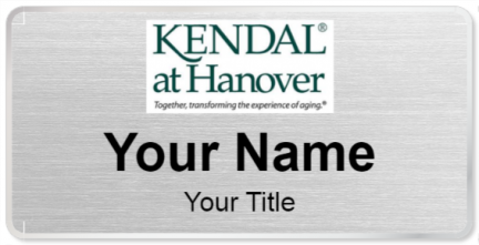 Custom name badges for Kendal at Hanover