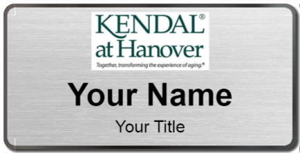 Custom name badges for Kendal at Hanover