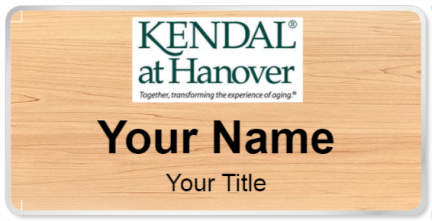 Custom name badges for Kendal at Hanover