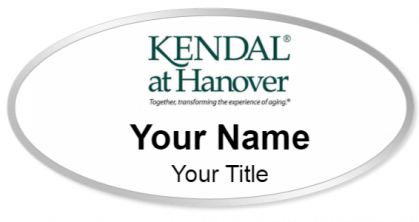 Custom name badges for Kendal at Hanover
