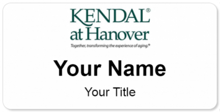 Custom name badges for Kendal at Hanover