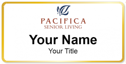 Custom name badges for Pacifica Senior Living