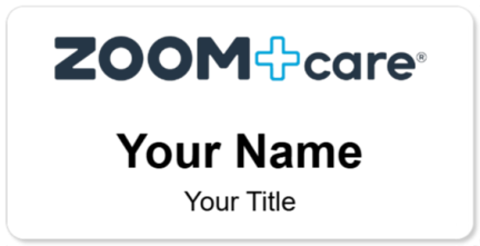 Custom name badges for Zoom Care