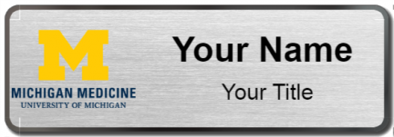 Custom name badges for University of Michigan Hospitals and Health Center