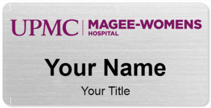Custom name badges for Magee Womens Hospital of UPMC