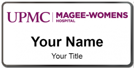 Custom name badges for Magee Womens Hospital of UPMC