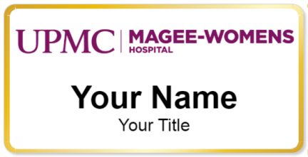Custom name badges for Magee Womens Hospital of UPMC
