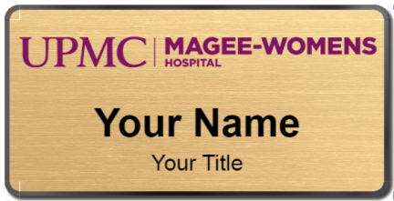 Custom name badges for Magee Womens Hospital of UPMC