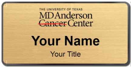 Custom name badges for University of Texas MD Anderson Cancer Center
