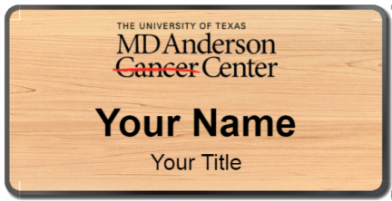 Custom name badges for University of Texas MD Anderson Cancer Center