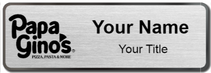 Custom name badges for Papa Ginos