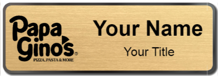Custom name badges for Papa Ginos