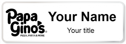 Custom name badges for Papa Ginos