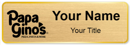 Custom name badges for Papa Ginos