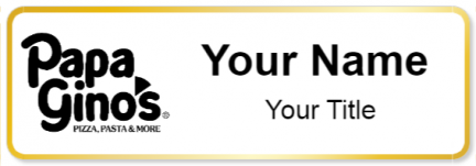Custom name badges for Papa Ginos