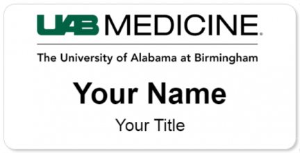 Custom name badges for University of Alabama Hospital at Birmingham