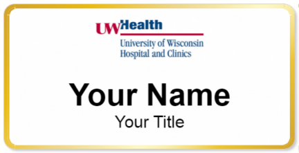 Custom name badges for University of Wisconsin Hospital and Clinics