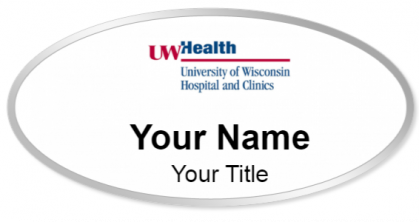 Custom name badges for University of Wisconsin Hospital and Clinics