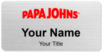 Custom name badges for Papa Johns