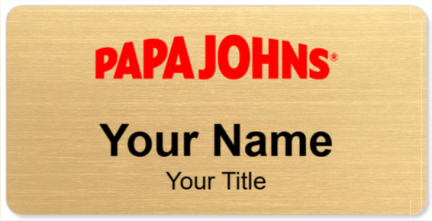 Custom name badges for Papa Johns