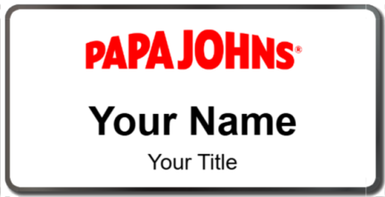 Custom name badges for Papa Johns