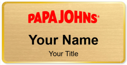 Custom name badges for Papa Johns