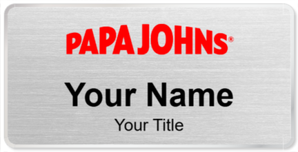 Custom name badges for Papa Johns