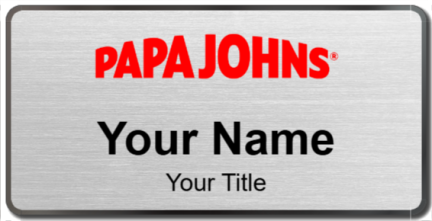 Custom name badges for Papa Johns