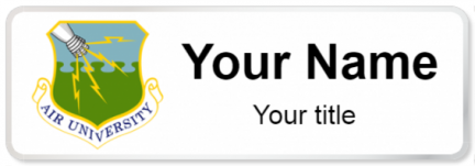 Custom name badges for Air University